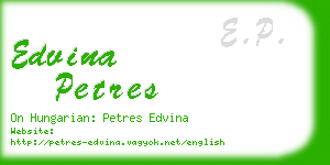 edvina petres business card